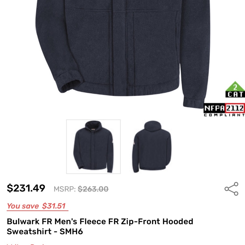 Bulwark Flame Resistant Jacket